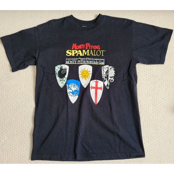 EUC Monty Python's Spamalot Musical Broadway Gildan T-Shirt, Black, Medium - Picture 2 of 5